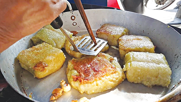 Bánh chưng rán 